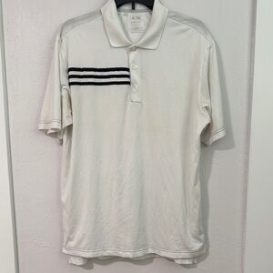 adidas White Polo with Black Accents